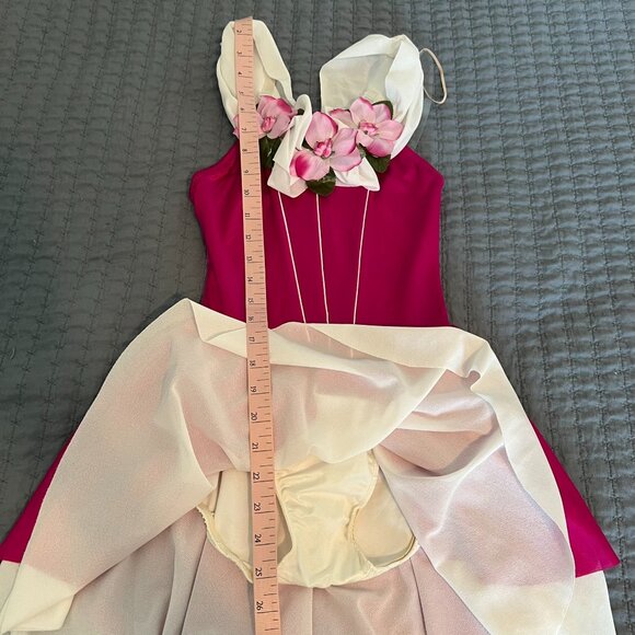 Curtain Call Child Large Style #E7527 Fuschia and White Dance Costume - Picture 5 of 9